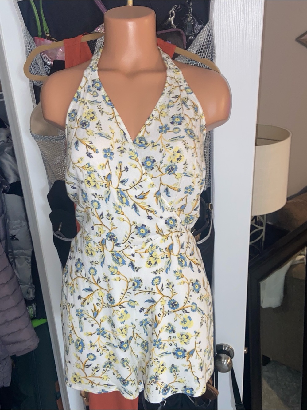 Kendall & Kylie floral halter romper Junior Medium
